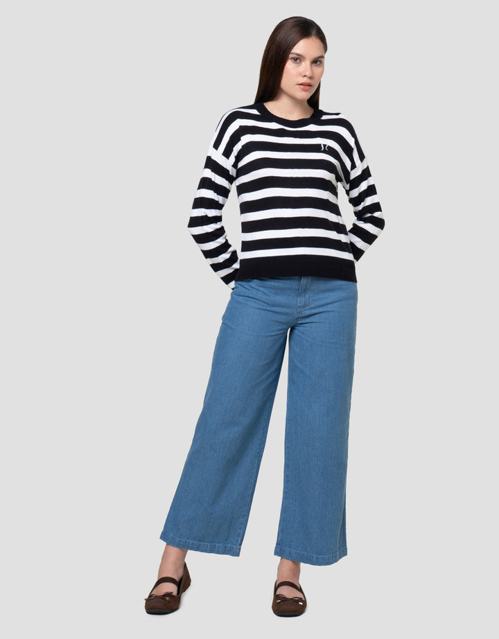 Nevada Reg Flat Knit Stripe Sweater Wanita