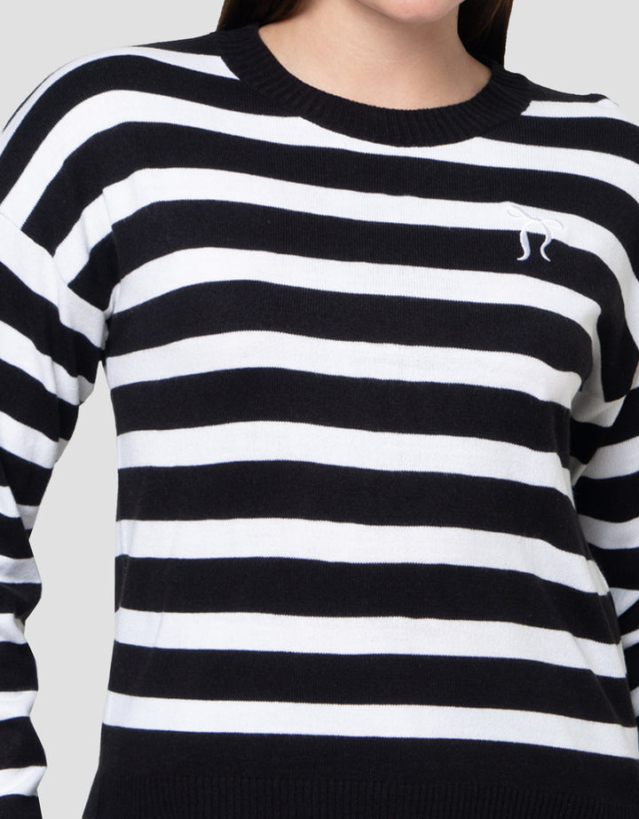 Nevada Reg Flat Knit Stripe Sweater Wanita
