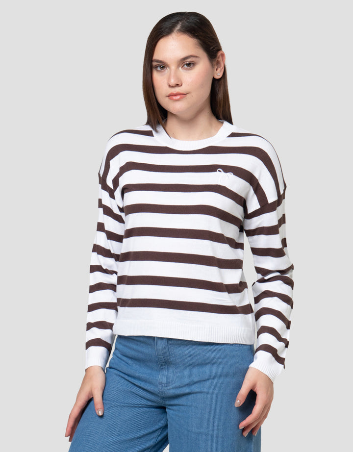 Nevada Reg Flat Knit Stripe Sweater Wanita