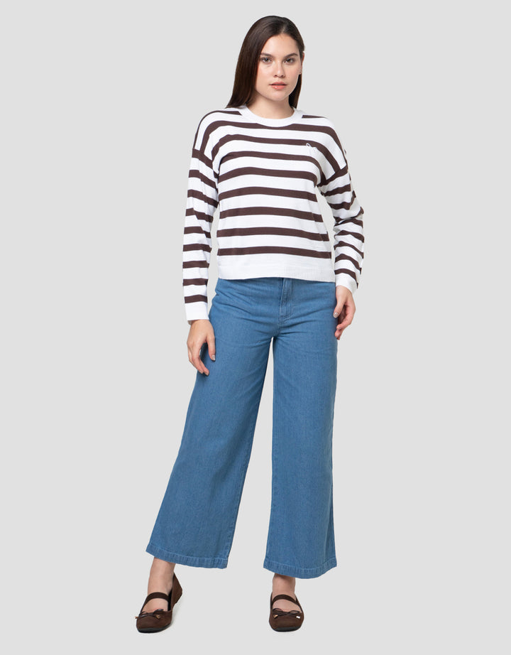 Nevada Reg Flat Knit Stripe Sweater Wanita