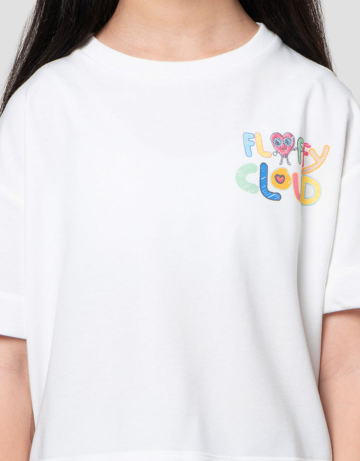 Nevada Boxy Fluffy Club Kaos Anak Perempuan