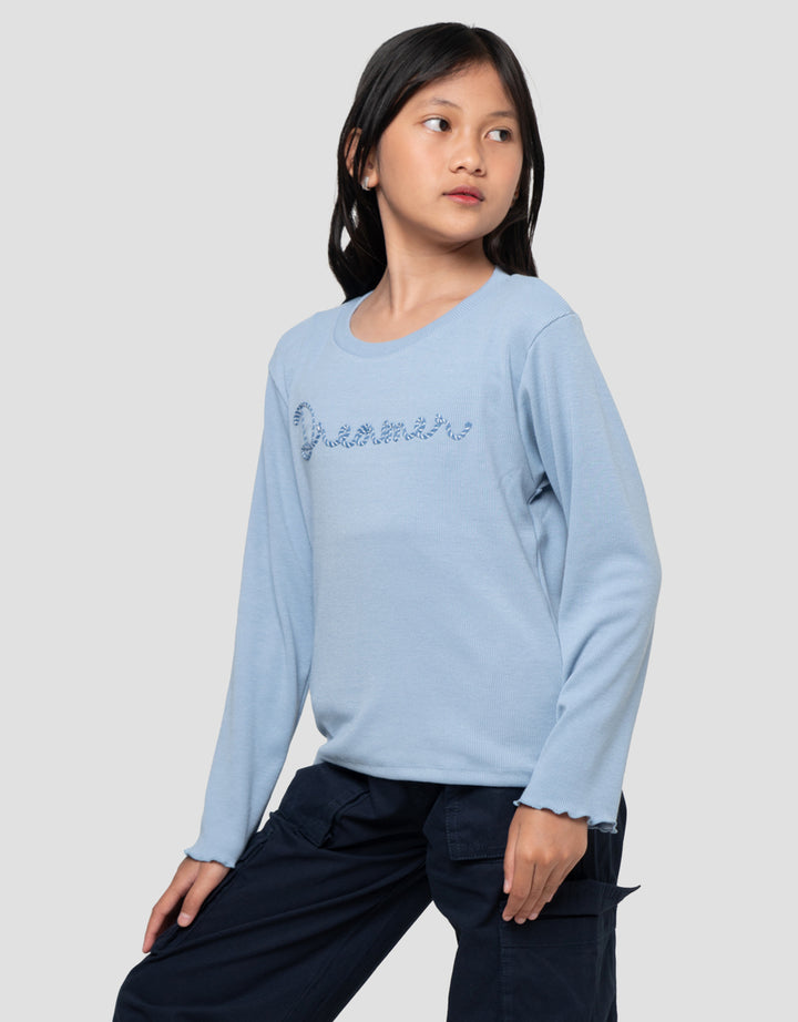 Nevada Rib Bordir Tali Kaos Anak Perempuan
