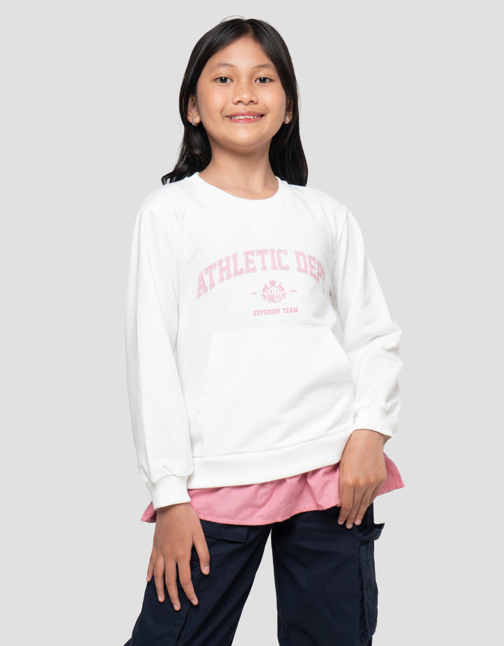 Nevada Woven Athletic Dept Sweater Anak Perempuan