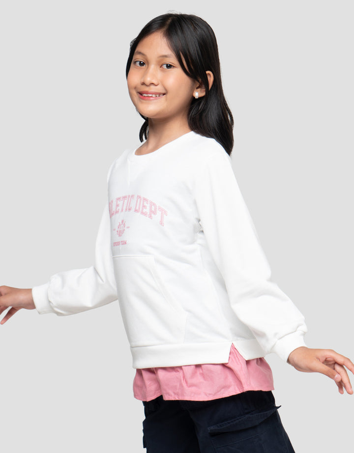 Nevada Woven Athletic Dept Sweater Anak Perempuan