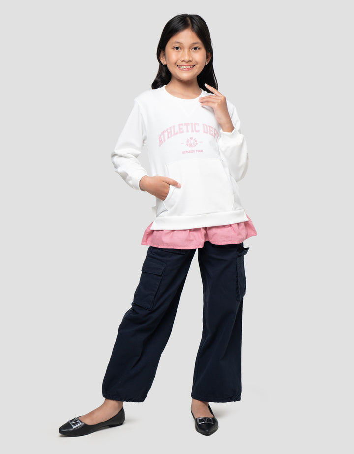 Nevada Woven Athletic Dept Sweater Anak Perempuan