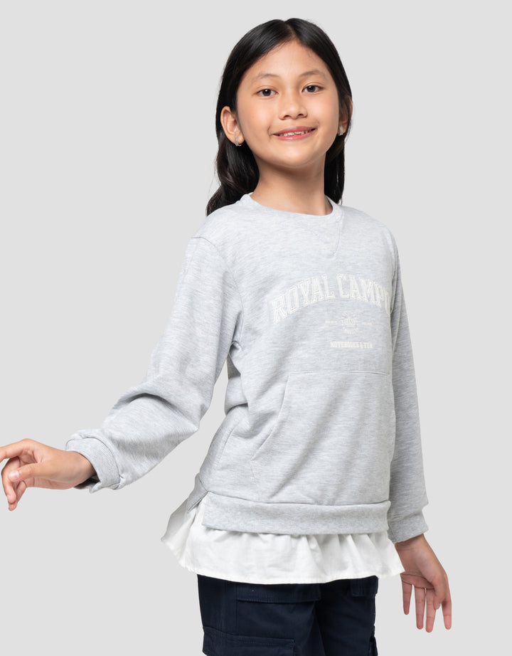 Nevada Woven Royal Campus Sweater Anak Perempuan