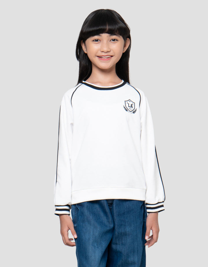 Nevada Piping Sablon La Sweater Anak Perempuan