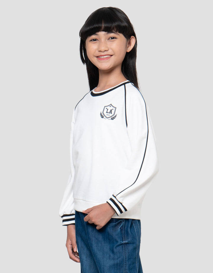 Nevada Piping Sablon La Sweater Anak Perempuan