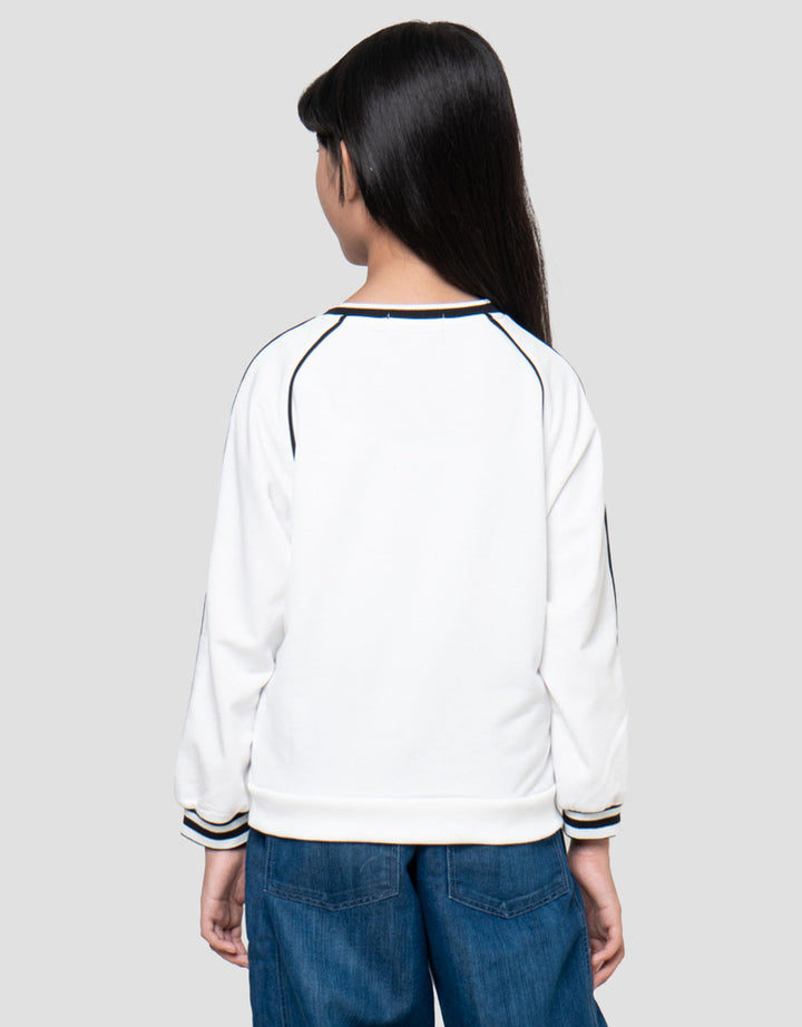 Nevada Piping Sablon La Sweater Anak Perempuan