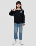 Nevada Piping Sablon Ny Sweater Anak Perempuan