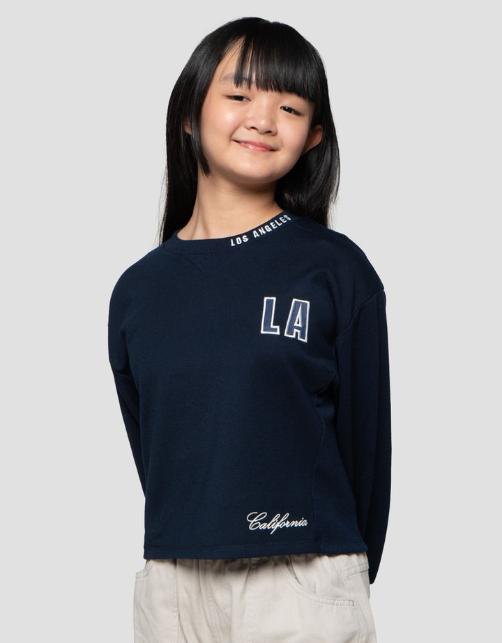 Nevada Bordir Aplikasi Sweater Anak Perempuan