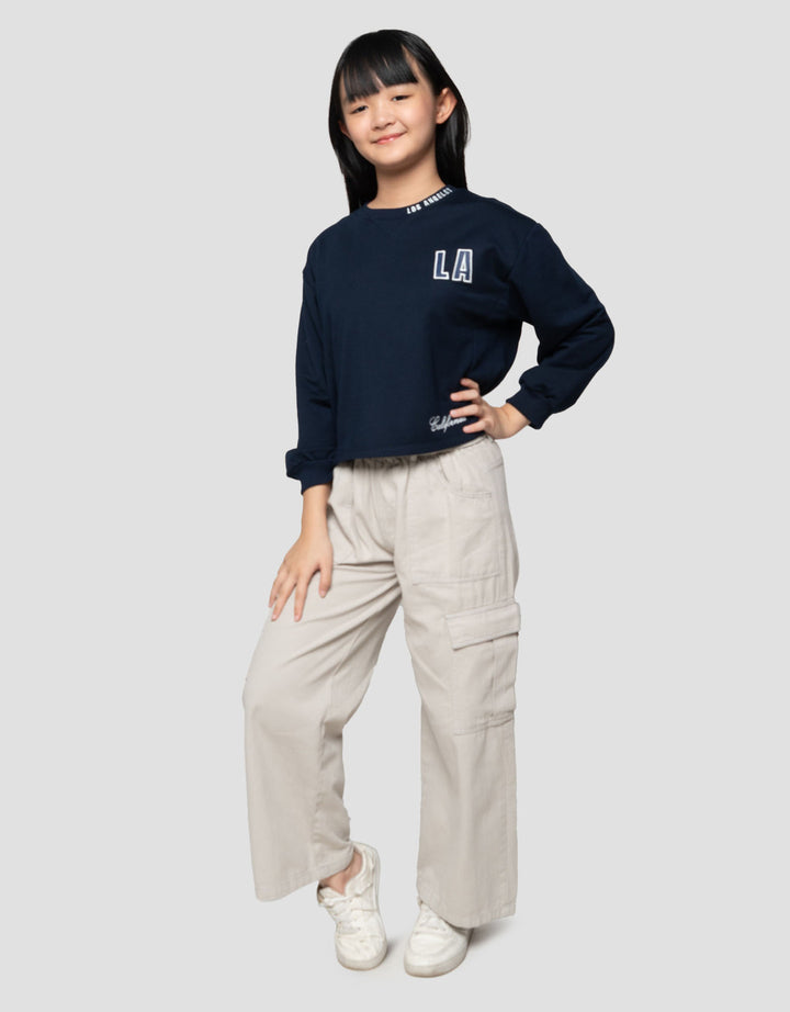 Nevada Bordir Aplikasi Sweater Anak Perempuan