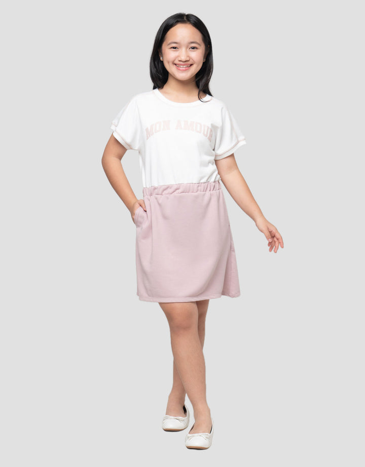 Nevada Knit 2Tone Mon Amour Midi Dress Anak Perempuan