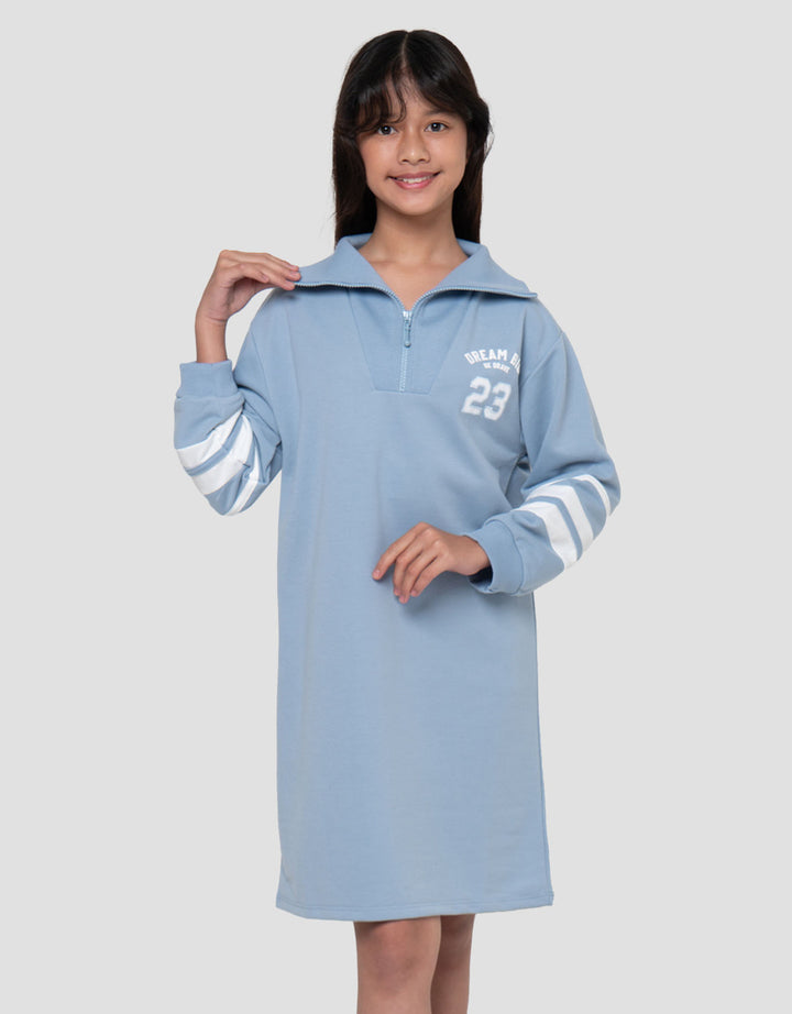 Nevada Kerah Dream Big Midi Dress Anak Perempuan