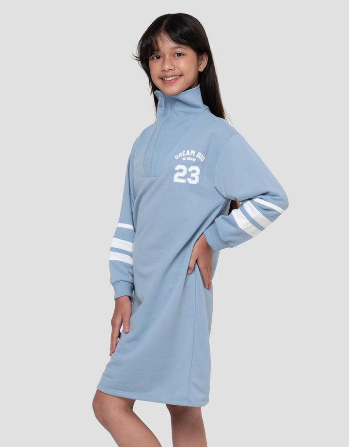 Nevada Kerah Dream Big Midi Dress Anak Perempuan