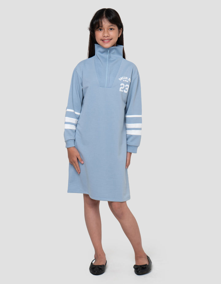 Nevada Kerah Dream Big Midi Dress Anak Perempuan
