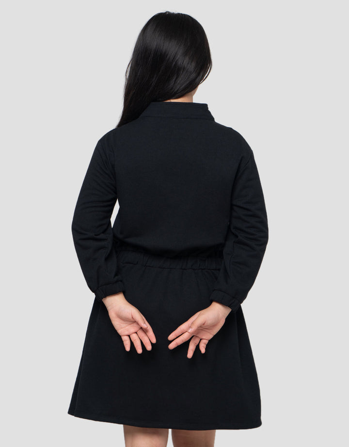 Nevada Karet Pinggang Midi Dress Anak Perempuan