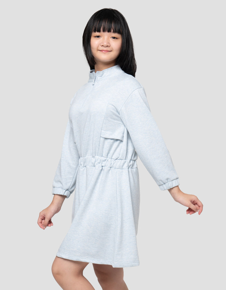 Nevada Karet Pinggang Midi Dress Anak Perempuan