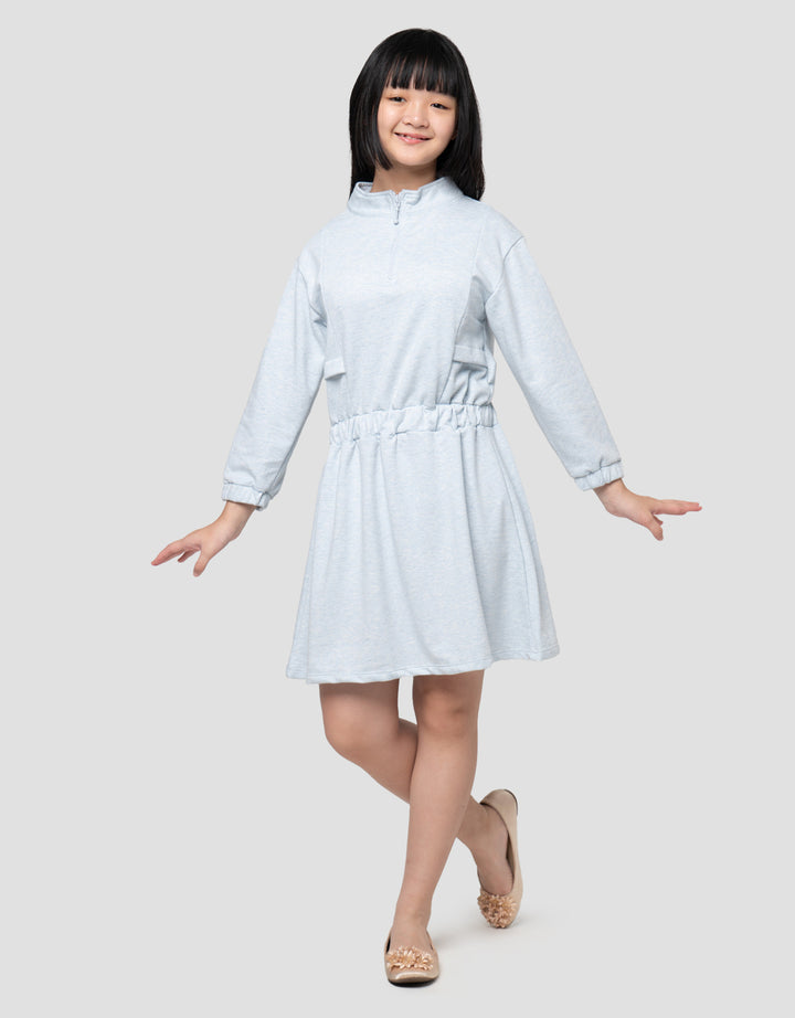 Nevada Karet Pinggang Midi Dress Anak Perempuan