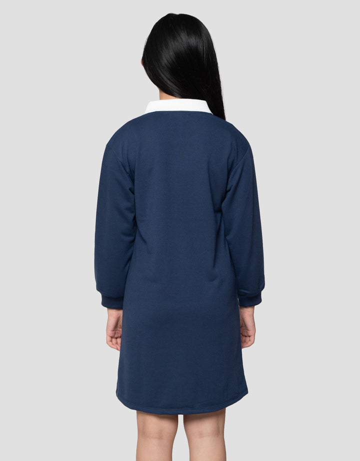 Nevada Kerah Brooklyn Midi Dress Anak Perempuan