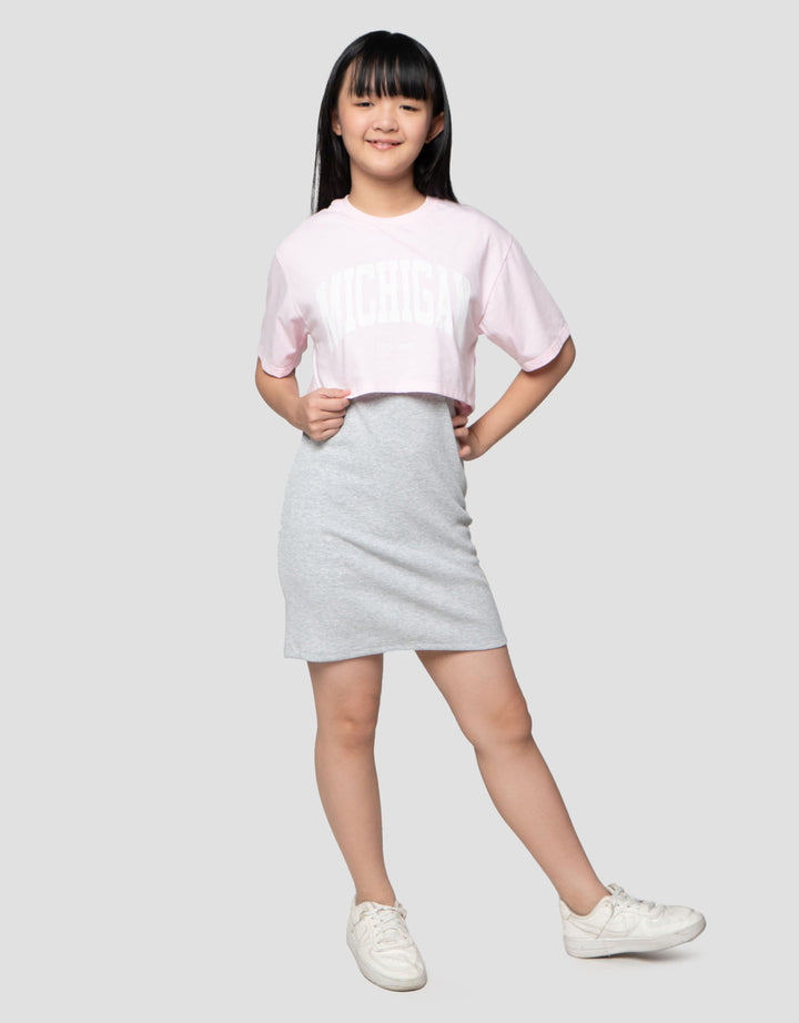 Nevada Rib 2In1 Michigan Midi Dress Anak Perempuan