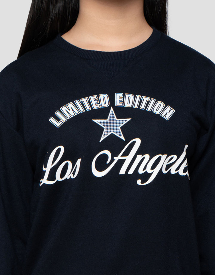 Nevada Kombi Woven Kotak Midi Dress Anak Perempuan