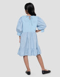 Nevada Woven Kombinasi Knit Midi Dress Anak Perempuan