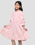 Nevada Woven Kombinasi Knit Midi Dress Anak Perempuan