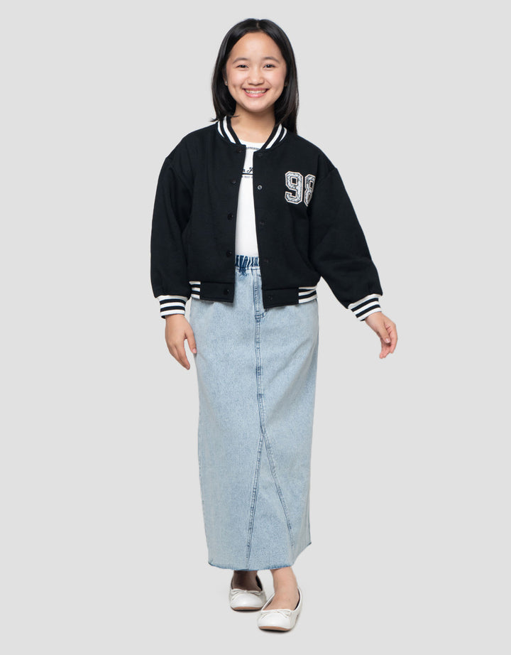 Nevada Bordir 86 Jaket Varsity Anak Perempuan