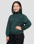 Nevada Zipper Bordir Blossom Sweater Anak Perempuan