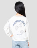Nevada Overlock Bordir Cherry Sweater Anak Perempuan