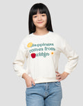 Nevada Happiness Comes From Within Sweater Anak Perempuan