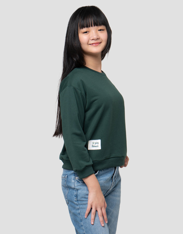 Nevada Bordir Aplikasi Label Sweater Anak Perempuan