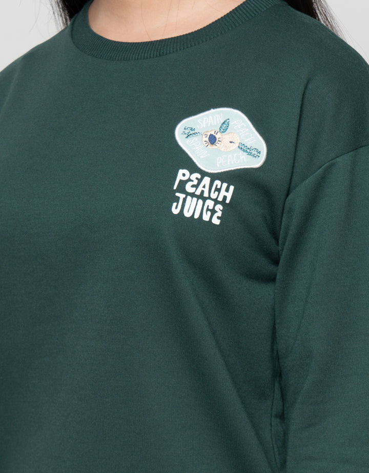 Nevada Bordir Aplikasi Label Sweater Anak Perempuan