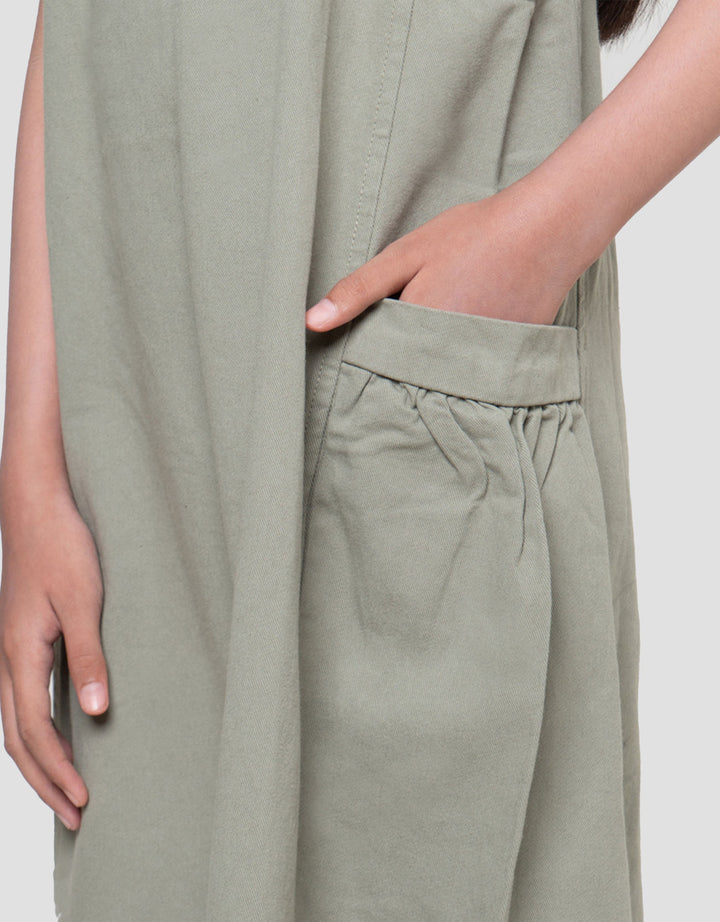 Nevada Midi Dress Overall With Inner Anak Perempuan