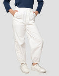 Nevada Woven Aplikasi Pita Celana Jogger Anak Peremuan