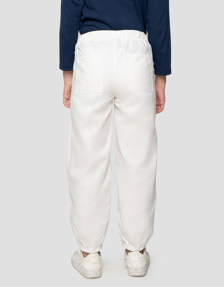 Nevada Woven Aplikasi Pita Celana Jogger Anak Peremuan