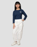 Nevada Woven Aplikasi Pita Celana Jogger Anak Peremuan