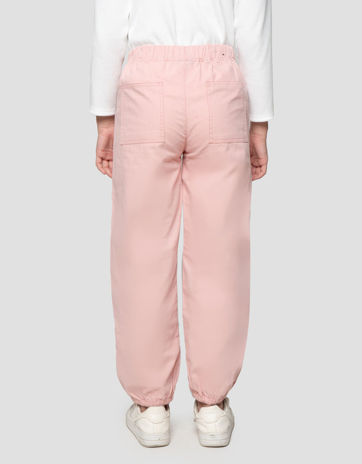 Nevada Woven Aplikasi Pita Celana Jogger Anak Peremuan