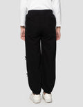 Nevada Woven Aplikasi Pita Celana Jogger Anak Peremuan