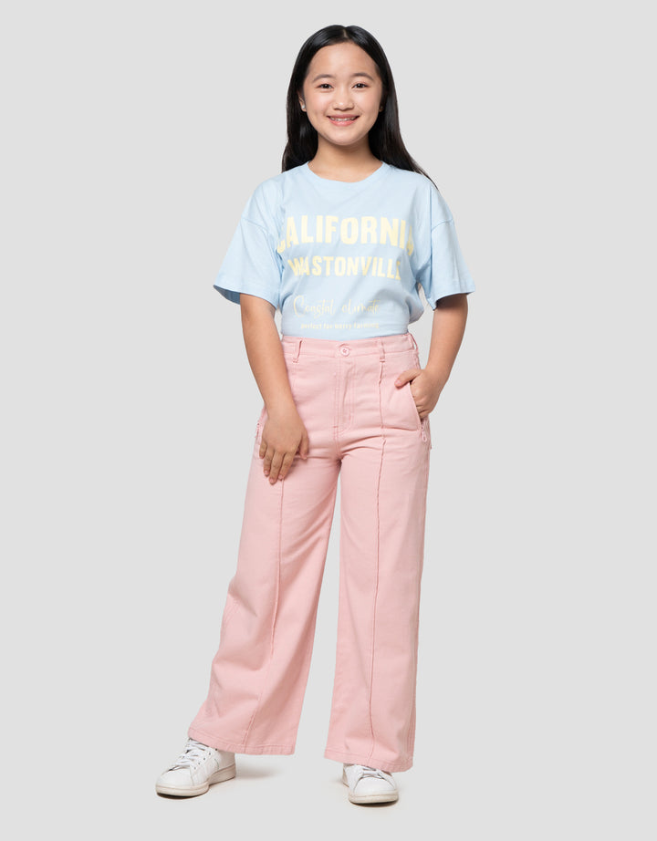 Nevada Stripe Zipper Celana Anak Perempuan