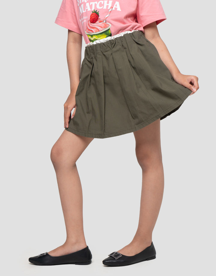 Nevada Double Waist Lipit Rok Celana Anak Perempuan