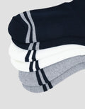 COLE 3PK ANKLE SPORT STRIPE KAUS KAKI PRIA