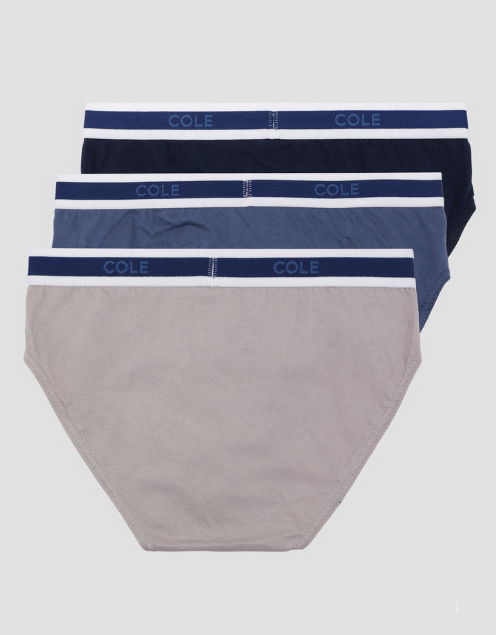 Cole 3 Pk Cotton Ewb Mid Stripe Celana Dalam Pria