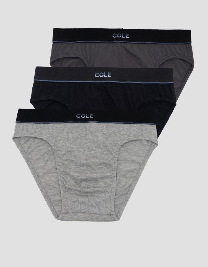 Cole 3Pk Brief Elastic Wb Center Logo Underline Celana Dalam Pria