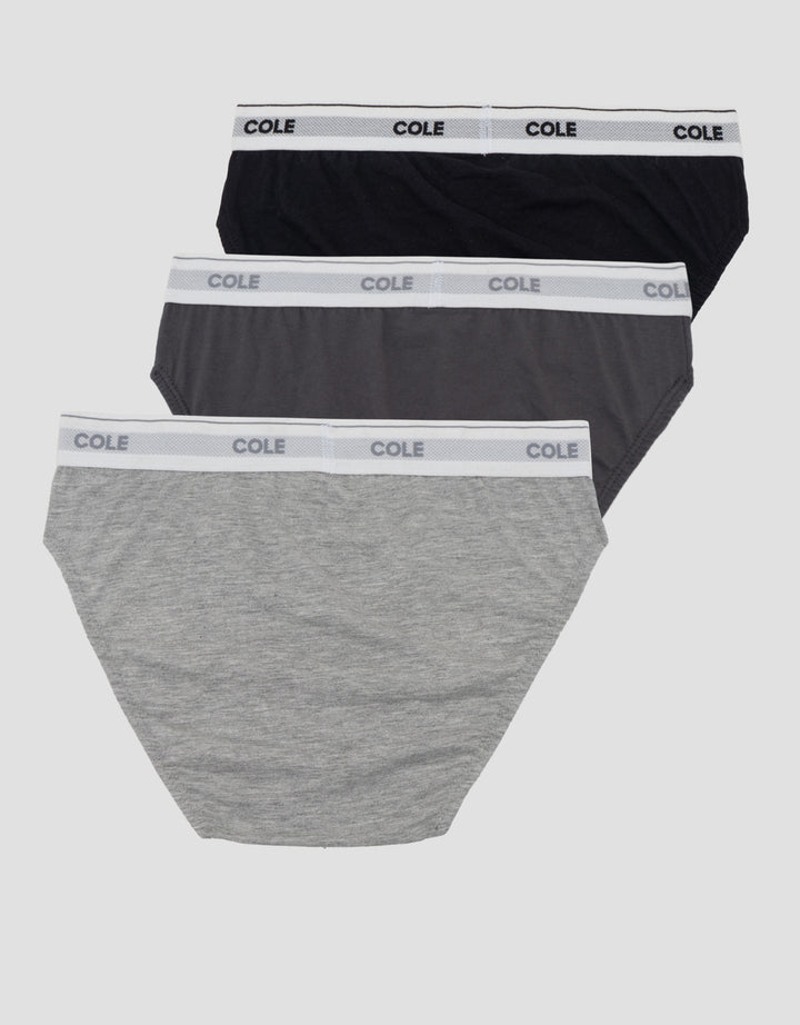 Cole 3Pk Brief Elastic Wb Jacquard Ck Upperline Celana Dalam Pria