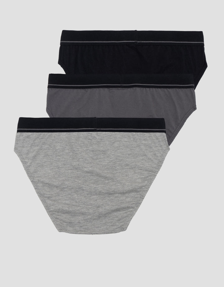 Cole 3Pk Brief Elastic Wb Cotton Deboss Logo Celana Dalam Pria