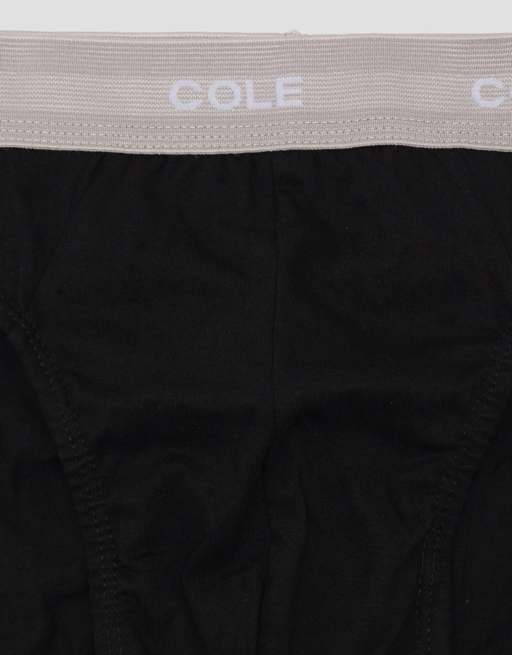 Cole 3Pk Elastic Wb Textured Cotton Solid Celana Dalam Pria