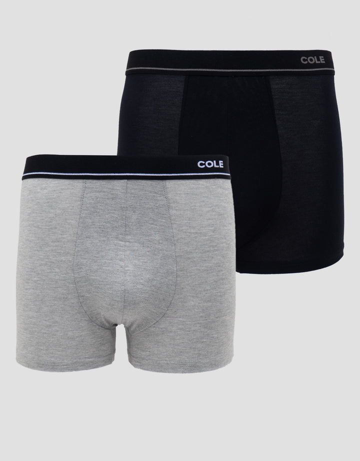 Cole 2Pk Boxer Elastic Wb Rayon Deboss Logo Celana Boxer Pria