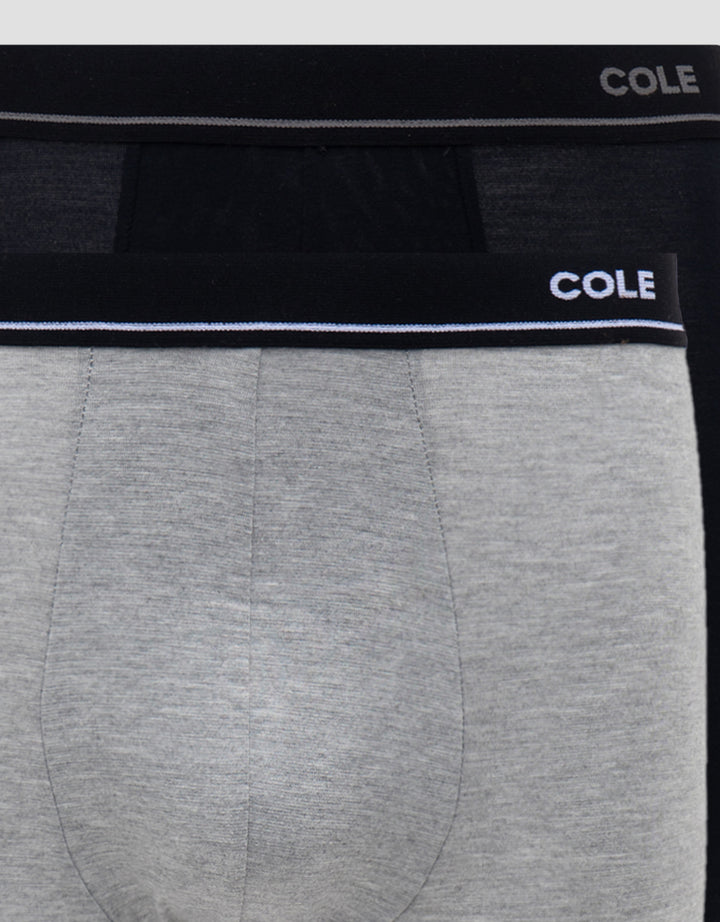 Cole 2Pk Boxer Elastic Wb Rayon Deboss Logo Celana Boxer Pria